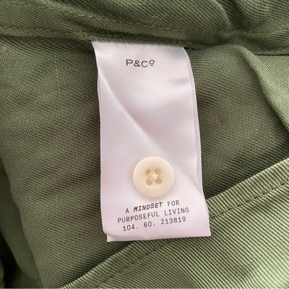 P&Co Green Embroidered Short Sleeve Take is Easy Bowling Boxy Collared Shirt XS - Picture 9 of 10